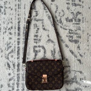 Elegant Brown Monogram Crossbody